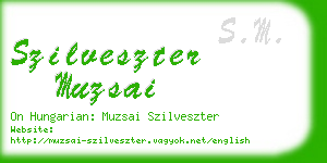 szilveszter muzsai business card